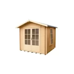 Image of Barnsdale Log Cabin Home Office Garden Room Approx 9 x 9 Feet
