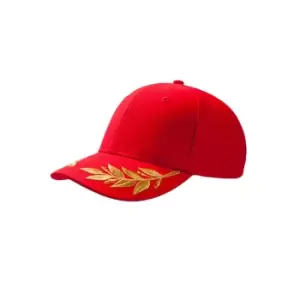 Image of Atlantis Winner Laurel Embroidered Cap (One Size) (Red)
