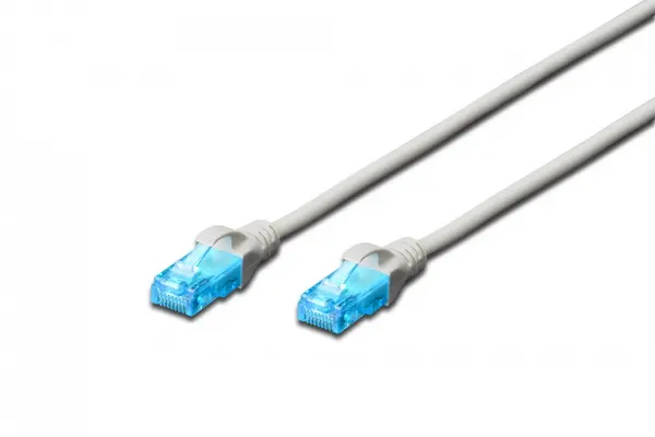 Image of Digitus Digitus DK-1511-005 RJ45 Network cable, patch cable CAT 5e U/UTP 0.50 m Grey DK-1511-005
