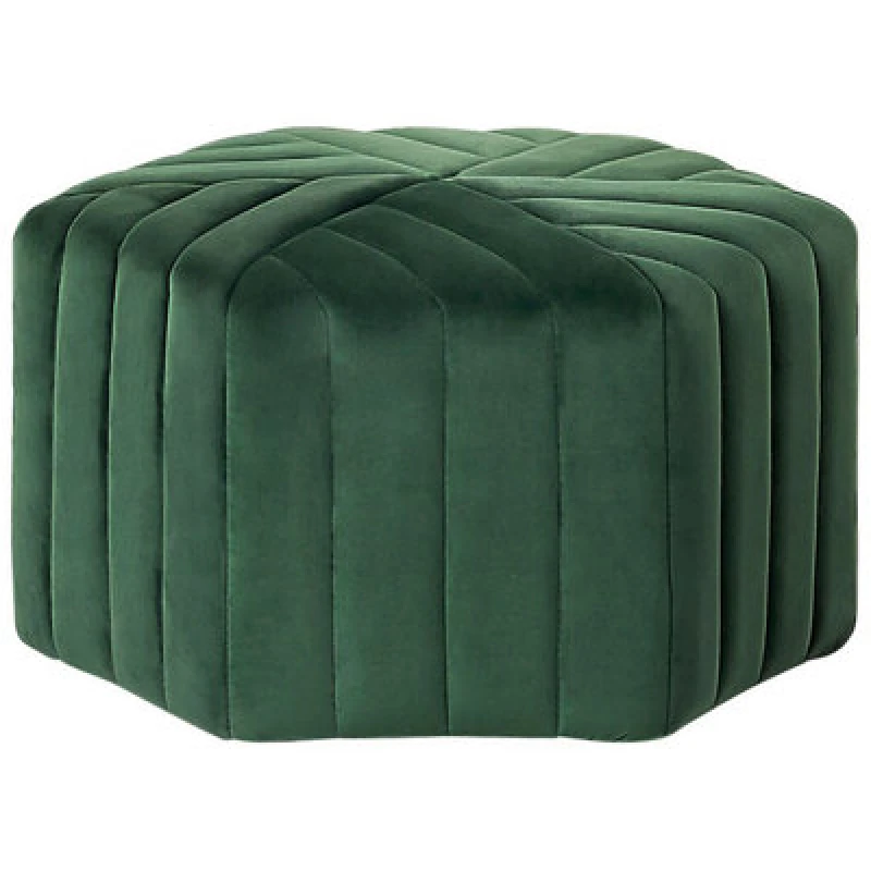 Image of Beliani Pouffe Murietta Velvet Dark Green