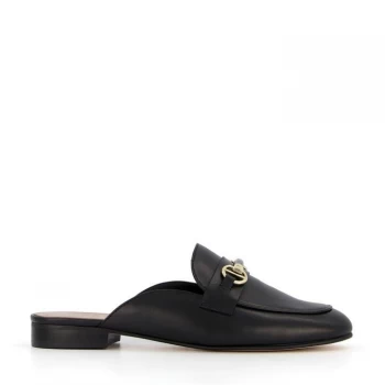 Image of Dune Black Leather 'Glowin' Loafers - 3