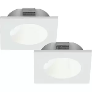 Image of 2 PACK Wall / Ceiling Flush Downlight White Cast Aluminium 2W Built in LED