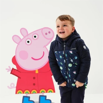 Image of Regatta Boys Peppa Insulated Jacket - Navy/Navy
