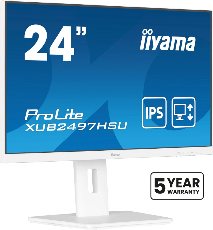 Image of iiyama ProLite XUB2497HSU 24 IPS Full HD 100Hz 1ms Height Adjustable White Monitor XUB2497HSU-W2 Black
