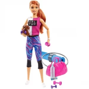 Image of Barbie Wellness Fitness Doll with Puppy and Accessories