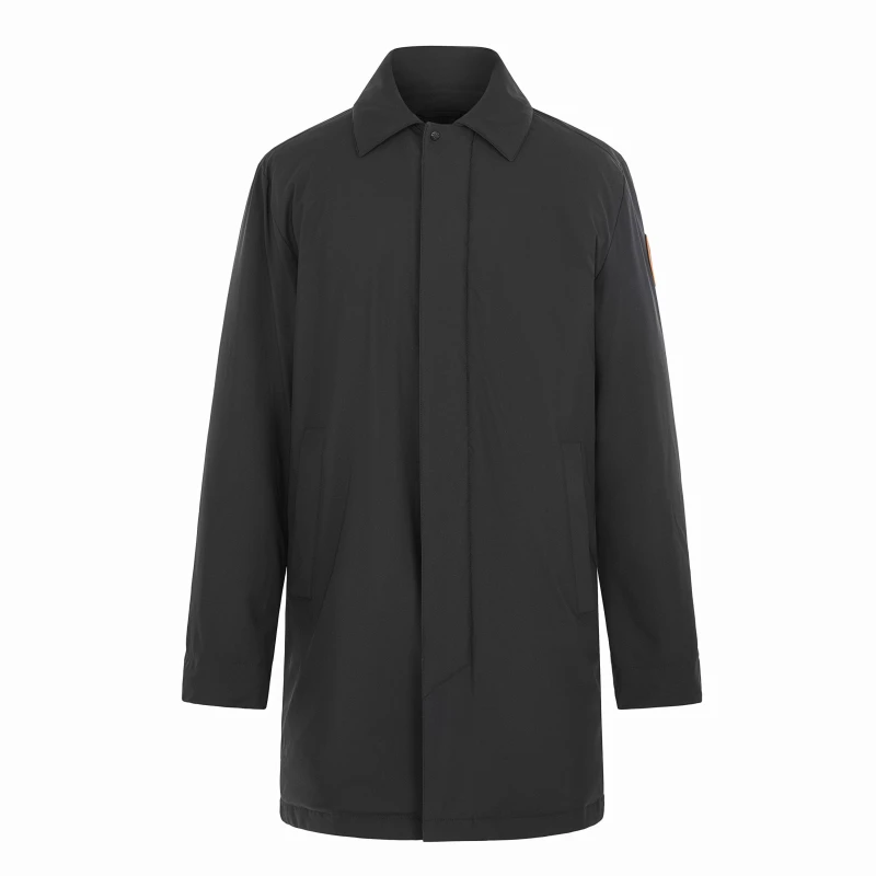 Image of Arctic Army Mens Long Weather-Resistant Overcoat Black male Small