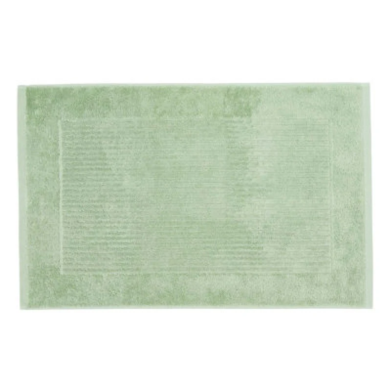 Image of Homescapes Imperial Plain Cotton Bath Mat Green