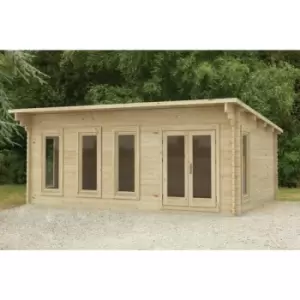 Image of Forest - Wolverley 6m x 4m Double Glazed Log Cabin 24kg Polyester Felt & Underlay