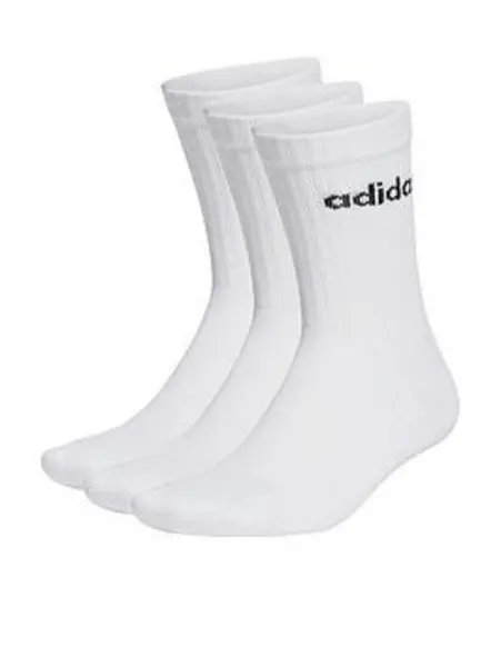 Image of adidas Half-Cushioned Crew 3 Pack Socks - Size 1 - 6