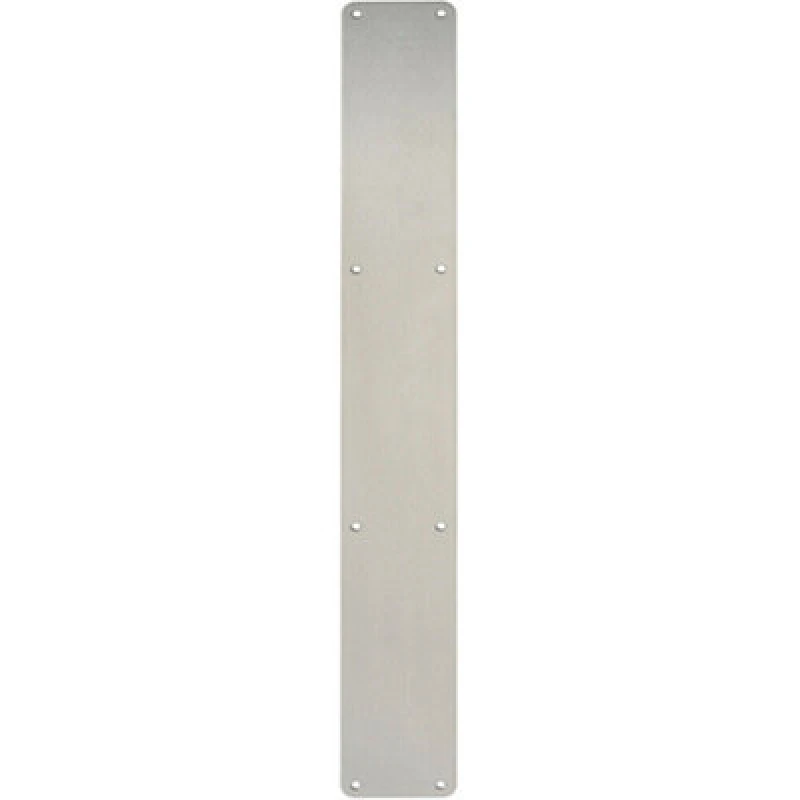 Image of Loops Plain Door Finger Plate 650 x 75mm Satin Stainless Steel Push Plate Metallics