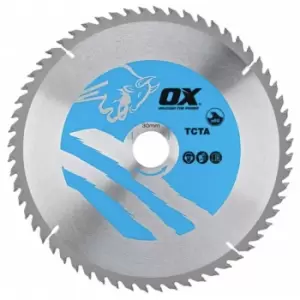 Image of Ox Tools - ox Aluminium/Plastic/Laminate Circular Saw Blade 210 x 30 x 2.2mm - 60 Teeth tcg (1 Pack)