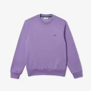 Image of Mens Lacoste Organic Brushed Cotton Sweatshirt Size 5 - L Purple