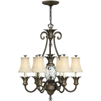 Image of Elstead - Plantation - 7 Light Multi Arm Chandelier Bronze Finish, E14