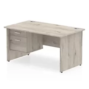 Image of Dynamic Computer Desk Evolve Plus MIRDP14FP3GRY Rectangular MFC 1200 mm x 1600 mm x 730 mm BEECH