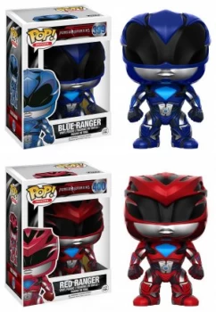 Image of Pop Vinyl Power Rangers Red and Blue Bobble Head Gift Set
