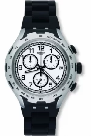 Image of Unisex Swatch Black Attack Chronograph Watch YYS4020AG
