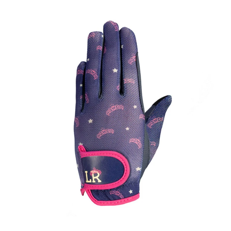 Image of Little Rider Sabina Mesh Riding Gloves in Navy Size: Small Navy Unisex S