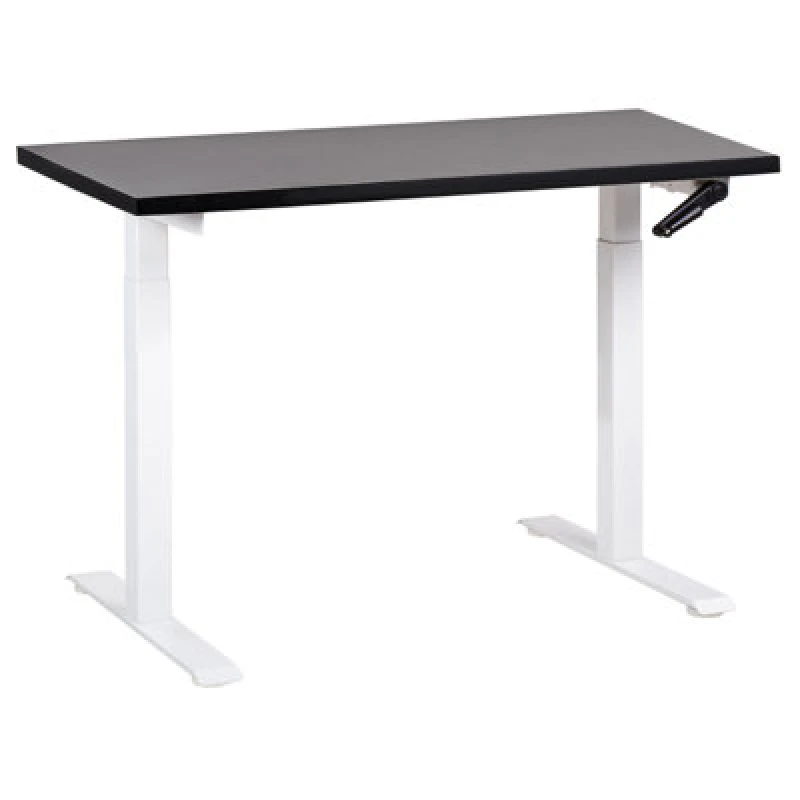 Image of Beliani Manual Adjustable Standing Desk Destines Black/ White 120 Cm 72 Cm