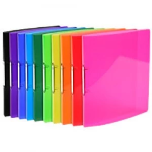 Image of Exacompta Ring Binder Iderama 54670E Polypropylene A4 15mm 2 ring Assorted Pack of 20