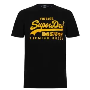Image of Superdry Vintage Logo T Shirt - Black
