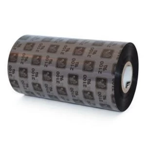 Image of Zebra 02100BK13145 Original Wax Printer Ribbon 2100 (131mm x 450m)