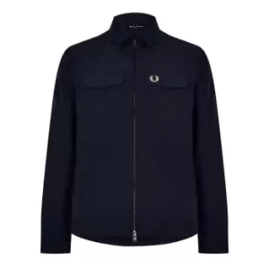 Image of Fred Perry Fred Zip Overshirt - Blue