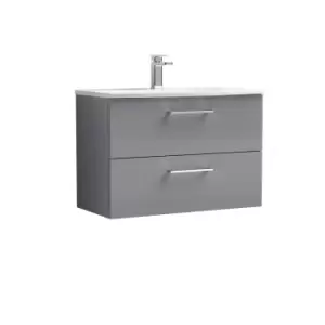 Image of Nuie Arno 800mm Wall Hung 2 Drawer Vanity & Basin 4 Cloud Grey