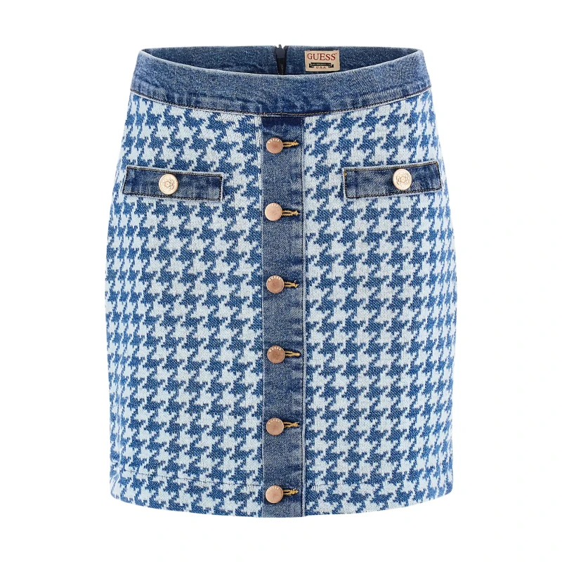Image of Guess Womens skirt Guess Tweed Bleu Female 26