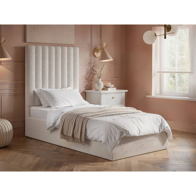 Image of Flair Everley Single Ottoman Bed in Cream Cream Unisex Single