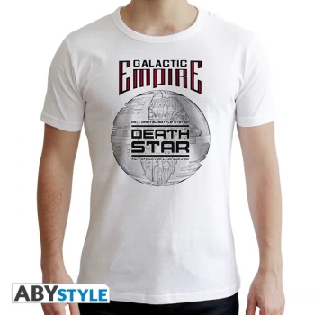 Image of Star Wars - Death Star Mens Medium T-Shirt - White