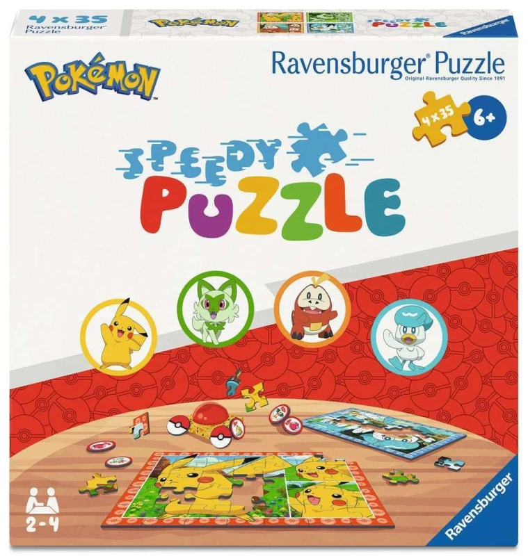 Image of Ravensburger Speedy Puzzle Pokemon 4x 35 piece Jigsaw Puzzles for Kids Age 6 Years and Above