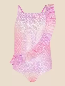 Image of Accessorize Girls Mermaid Swimsuit - Pink, Size Age: 7-8 Years, Women