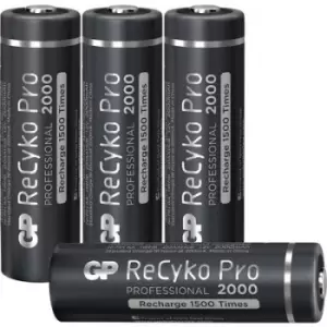 Image of GP Batteries ReCyko+Pro HR06 AA battery (rechargeable) NiMH 2000 mAh 1.2 V 4 pc(s)