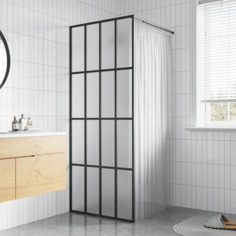 Image of Vidaxl Walk-In Shower Screen Frosted Tempered Glass 90X195 Cm