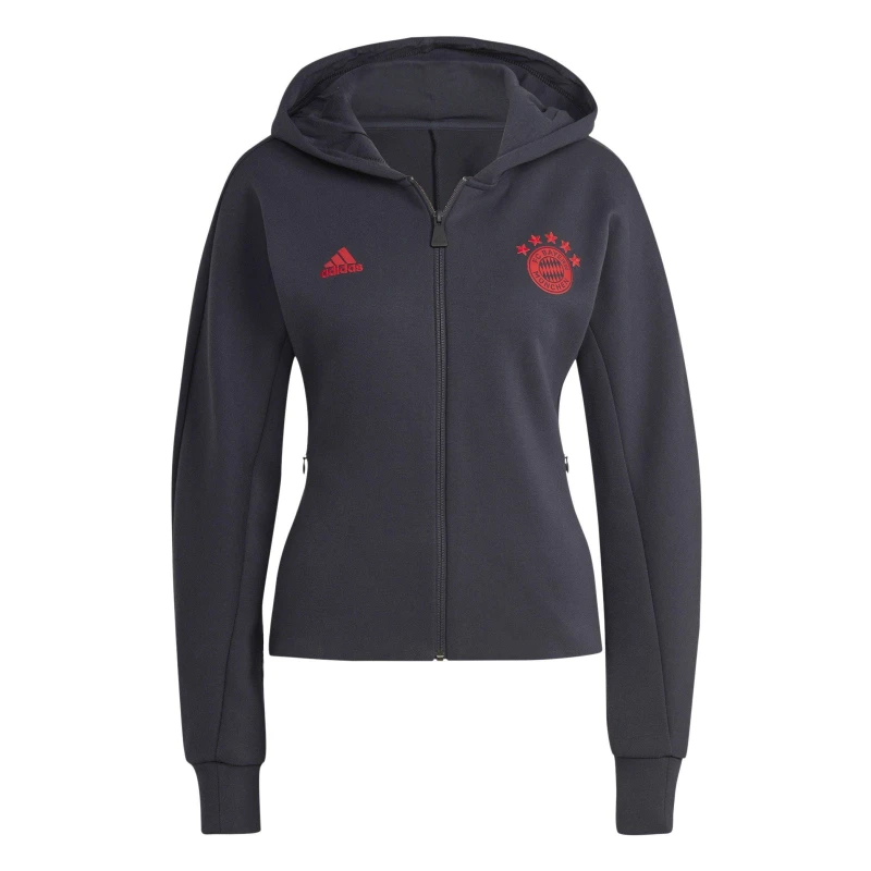 Image of adidas Bayern Munich Anthem Jacket Womens. - Grey Grey XS
