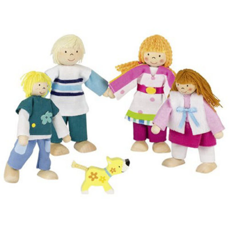 Image of Goki Flexible Puppets Susibelle Family Dolls