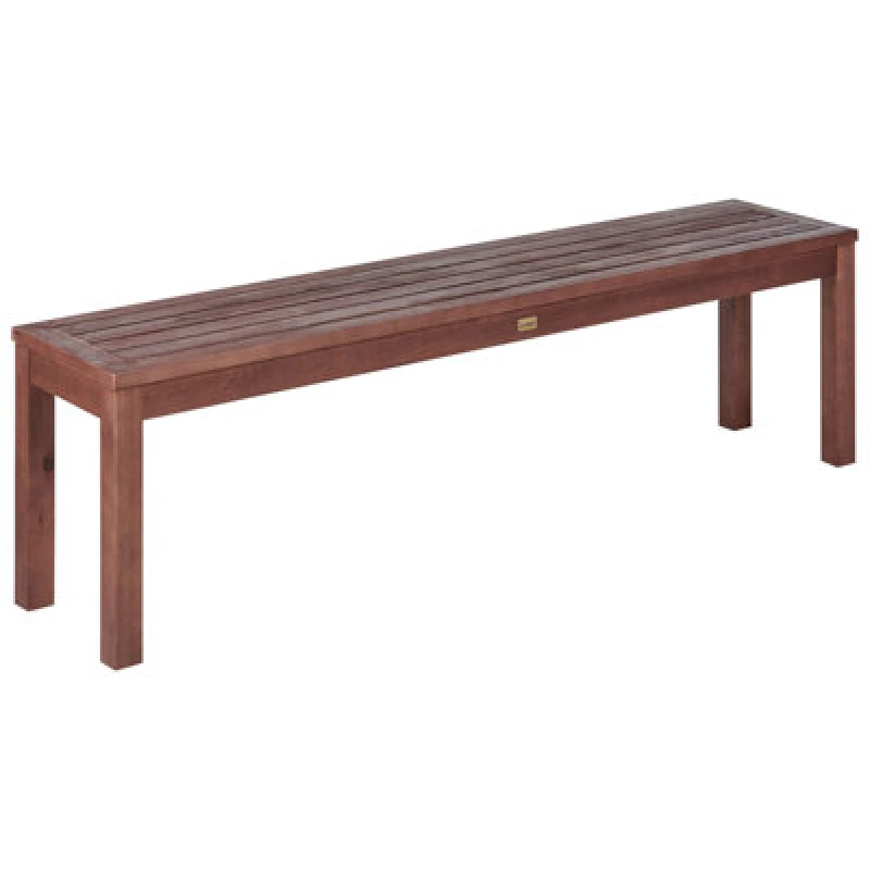 Image of Beliani Garden Bench Tuscania 160 Cm Eucalyptus Wood Dark Brown