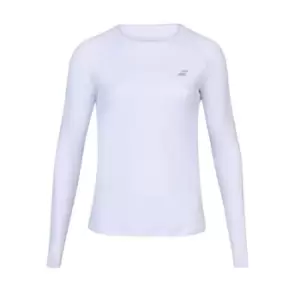 Image of Babolat Play Long Sleeve T Shirt - White