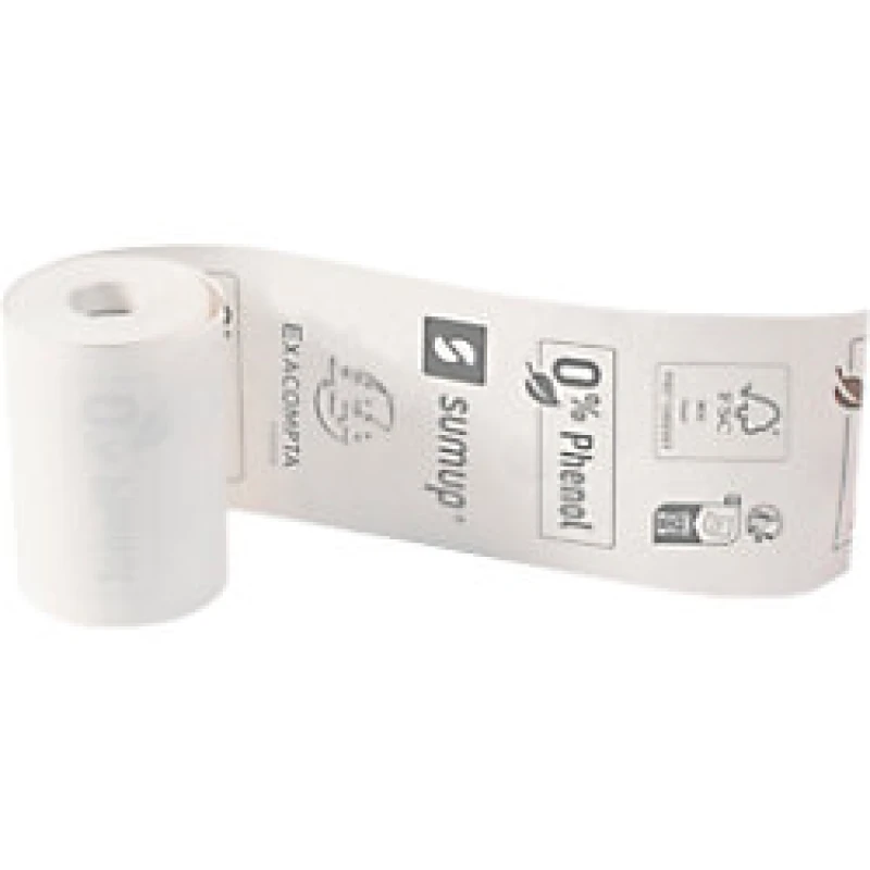 Image of Exacompta Exacompta SumUp Zero Plastic Receipt Roll 57x30mmx9m (Pack of 20) 40762E 40762E