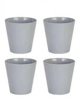 Image of Wham Set Of 4 Grey 21Cm Round Studio Planter Covers