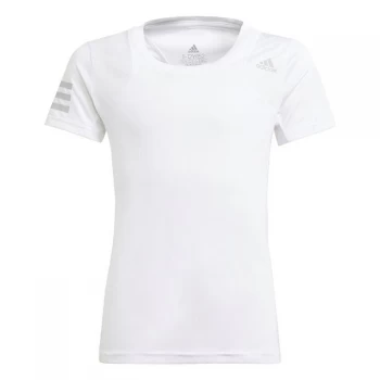 Image of adidas G Club T Shirt Junior - White / Grey Two