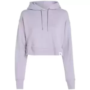 Image of Calvin Klein Jeans Rib Mix Tab Hoodie - Purple