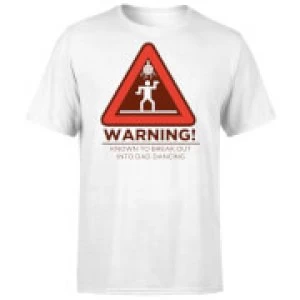 Image of Warning Dad Dancing T-Shirt - White - 4XL