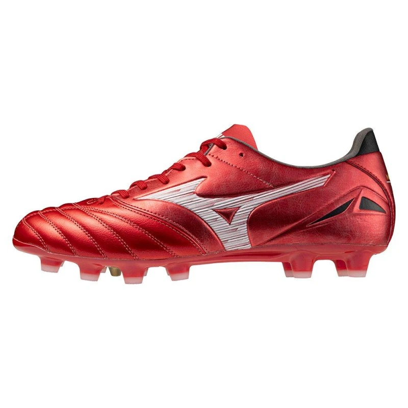 Image of Mizuno Morelia Neo IV Pro Adults Firm Ground Rugby Boots Red/White/Black male 10 (45)