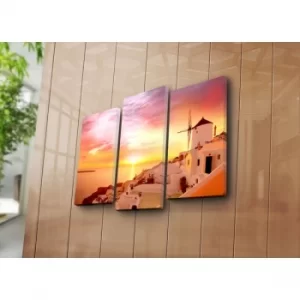 Image of 3PATK-80 Multicolor Decorative Canvas Painting (3 Pieces)