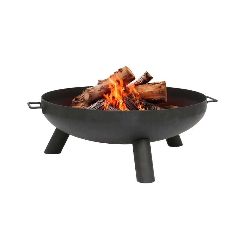 Image of Hammer and Tongs Hammer & Tongs Round Iron Fire Pit - 68Cm - Outdoor Garden Patio Firepit Log Burner Bowl