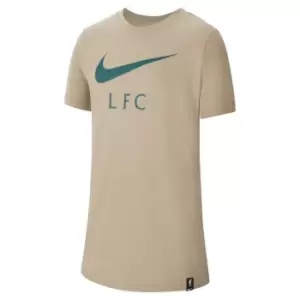 Image of Nike Liverpool Swoosh T Shirt Junior - Beige