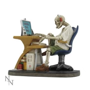 Image of Surfed Too Long Skeleton Figurine