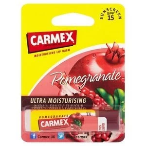 Image of Carmex Ultra Moisturising Lip Balm Pomegranate SPF 15 4.25g