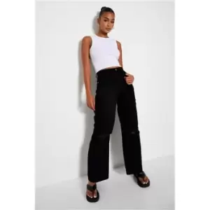 Image of I Saw It First Black Distressed Knee Baggy Jeans - Black